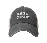 Anceky Il Silenzio è complicità Cappello Mesh Trucker Baseball cap per Adulti Nero