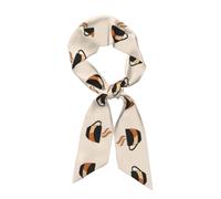 Anceky La lunga sciarpa da donna con stampa minimalista color caffè, che misura 46,9 x 3,1 pollici, veste perfettamente e mostra con facilità un temperamento elegante.