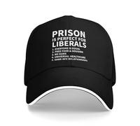 Anceky La Prigione è Perfetta per i liberali - Cappellino da Baseball Anti-liberale per Uomo e Donna