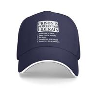 Anceky La Prigione è Perfetta per i liberali - Cappellino da Baseball Anti-liberale per Uomo e Donna