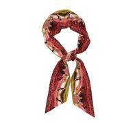 Anceky La sciarpa lunga da donna stampata color mirtillo rosso, che misura 46,9 x 3,1 pollici, veste perfettamente e mostra con facilità un temperamento elegante.