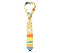 Anceky Le cravatte eleganti da uomo stampate con alba luminosa possono essere utilizzate come regali per il Ringraziamento, la festa del papà, Natale e altre feste.
