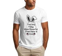 Anceky L'unica Cosa più Potente dell'odio è L'Amore - Maglietta da Uomo