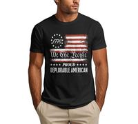 Anceky Maglietta da Uomo Divertente, patriottica e Politica, con Scritta Deplorevole-Americana