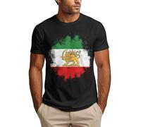 Anceky Maglietta da Uomo Free Iran Shir O Khorshid Leone e Sole Iran Persia
