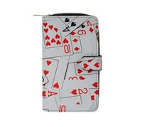 Anceky Mazzo di carte da gioco sparse, portafoglio multifunzionale in pelle portatile di grande capacità