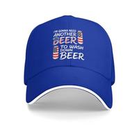 Anceky Mi servirà Un' Birra per mandare Giù Questa. Cappellino da Baseball per Uomo e Donna, a Tema Il 4 luglio