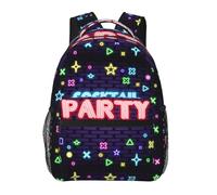 Anceky Neon Cocktail Party Laptop Backpack, Custom Print Travel Bag, Lightweight Large Capacity Daypack, Yoga Work Bag, Beach Hiking Gear