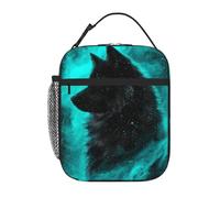 Anceky nero spirituale come totem del potere interiore. Portapranzo riutilizzabile e isolato, ideale per ufficio, lavoro, picnic, campeggio e spiaggia.