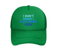 Anceky Non Lo so, Lavoro Solo Qui, Cappello per Uomo e Donna, Cappelli da Baseball