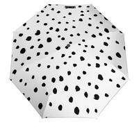 Anceky Ombrello completamente automatico con stampa dalmata, antivento, con protezione UV, idrorepellente, design compatto ideale per i viaggi, regalo elegante per ogni occasione.