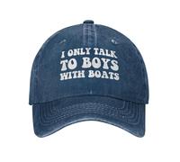 Anceky Parlo Solo con Ragazzi con Barche Cappelli in Denim Uomo Donna Cappellino da Baseball