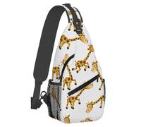 Anceky Piccolo zaino a tracolla per donna e uomo con stampa animalier giraffa, grazioso casual leggero, antifurto, per attività all'aperto, sport, escursionismo, viaggi, con tracolla regolabile.