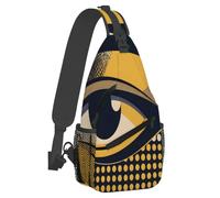 Anceky Piccolo zaino a tracolla per donna e uomo Eye Magic Cool, leggero e casual, antifurto, zaino da giorno per attività all'aperto, sport, escursionismo, viaggi, con tracolla regolabile