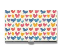 Anceky Porta biglietti da visita con nome Cuore per lavoro sociale per uomo e donna