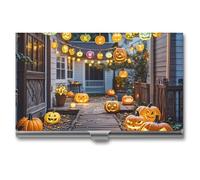 Anceky Porta biglietti da visita sottile con nome e porta carte di credito multiuso per spiedini di zucca, per uomo e donna