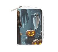 Anceky Porta carte di credito in pelle PU Grim Reaper - Organizer sottile e resistente per carte di credito per uomini e donne