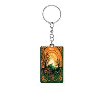 Anceky Portachiavi con silhouette di paesaggio, acrilico resistente, squisito e alla moda, portachiavi in acrilico, versatile e decorativo per uomo e donna 2 * 1,2 pollici