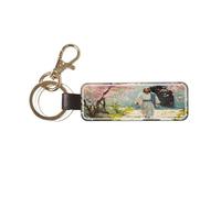 Anceky Portachiavi universale per auto con Gesù che cammina nel giardino, ideale come portachiavi in pelle per uomini e donne