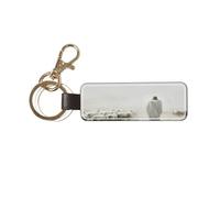 Anceky Portachiavi universale per auto con Gesù nel deserto nebbioso con pecore, ideale come portachiavi in pelle per uomini e donne.