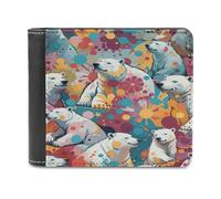 Anceky Portafogli Dolphin Bifold Portafogli eleganti da uomo con fessure, Portafogli per donna