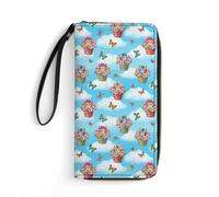 Anceky Portafogli in pelle con stampa Garden Wonder Kittens per uomo e donna, resistenti all'acqua, capienza extra per l'uso quotidiano.