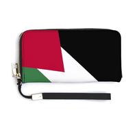 Anceky Portafogli lunghi con bandiera palestinese per donna e uomo, borsa con design originale, colorato, sottile, semplice e comodo.