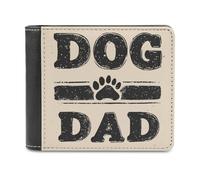 Anceky Portafoglio da uomo DOG DAD Slim Bifold con tasca frontale e 6 finestre per documenti