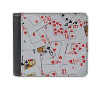 Anceky Portafoglio in pelle alla moda con mazzo di carte da gioco sparse su un lato