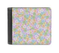 Anceky Portafoglio in pelle alla moda Conversation Candy Heart a un lato