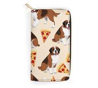 Anceky Portafoglio in pelle con tasche per documenti e multi-slot, razza di cane San Bernardo, design pieghevole facile da trasportare, borsa portatile per viaggi e uso quotidiano