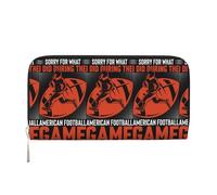 Anceky Portafoglio in pelle PU con scritta Calcio che ho fatto durante la partita, per donne e uomini, porta carte di credito, pochette lunga con cerniera