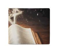 Anceky Portafoglio porta carte porta monete da uomo con stampa a forma di libro magico, per l'uso quotidiano e che si adatta facilmente a qualsiasi tasca.