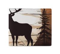 Anceky Portafoglio porta carte porta monete da uomo con stampa della silhouette di un alce selvatico, per l'uso quotidiano e che si adatta facilmente a qualsiasi tasca.