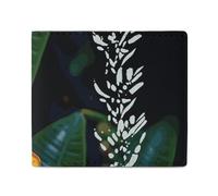 Anceky Portafoglio porta carte porta monete da uomo con stampa di fiori hawaiani accattivanti, per l'uso quotidiano e che si adatta facilmente a qualsiasi tasca.