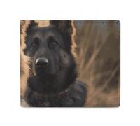 Anceky Portafoglio porta carte porta monete da uomo con stampa di pastore animale, per l'uso quotidiano e si adatta facilmente a qualsiasi tasca.