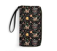 Anceky Portafoglio portatile da donna con stampa a corda, interno multistrato, resistente all'acqua, ideale per le vacanze, spirito bradipo