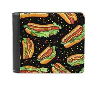 Anceky Portafoglio sottile da uomo Hot Dog, tasca frontale con 6 finestre per documenti