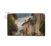 Anceky Portafoglio toscano italiano per uomo e donna, portamonete in tela con cerniera e chiusura di sicurezza