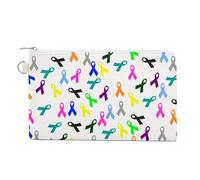 Anceky Portamonete in tela raffinato ed elegante con nastro per il cancro, adatto per riporre piccoli oggetti