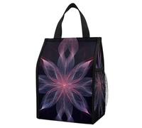 Anceky Portapranzo termico pieghevole, Magic Smoking Sacred Geometric, borsa termica portatile a prova di perdite con tasche laterali per il pendolarismo e le attività all'aperto