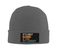 Anceky Qaizpol È illegale Solo se Vieni beccato Cappello Lavorato a Maglia Berretti per Donne e Uomini