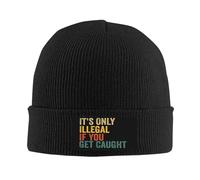 Anceky Qaizpol È illegale Solo se Vieni beccato Cappello Lavorato a Maglia Berretti per Donne e Uomini