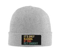 Anceky Qaizpol È illegale Solo se Vieni beccato Cappello Lavorato a Maglia Berretti per Donne e Uomini