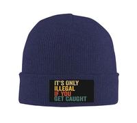 Anceky Qaizpol È illegale Solo se Vieni beccato Cappello Lavorato a Maglia Berretti per Donne e Uomini