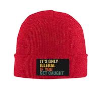 Anceky Qaizpol È illegale Solo se Vieni beccato Cappello Lavorato a Maglia Berretti per Donne e Uomini
