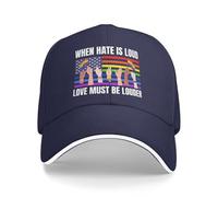 Anceky Quando l'odio è Forte, L'Amore Deve Essere più Forte. Cappellino da Baseball LGBTQ Pride.