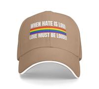 Anceky Quando l'odio è Forte, L'Amore Deve Essere più Forte. Cappellino da Baseball LGBTQ Pride.