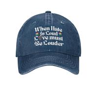 Anceky Quando l'odio è Forte, L'Amore Deve Essere più Forte. Cappello in Cotone con Scritta Orgoglio LGBTQ.