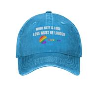 Anceky Quando l'odio è Forte, L'Amore Deve Essere più Forte. Cappello in Cotone con Scritta Orgoglio LGBTQ.